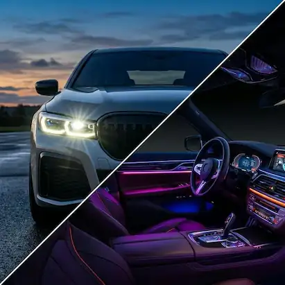 Iluminación LED y ambient lighting automotor en Rosario